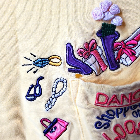 Vintage 90's Tweety Bird Embroidered Tee Sz XL - Picture 4 of 8